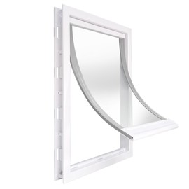 UOLOB Doggy Door,12.5''x18'', Plastic,Easy Install,Closing Panel Included,Install on Interior Doors, Exterior Doors or Walls (Large)