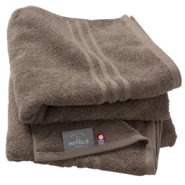 Hiorie Imabari Towel, Certified, Mini Bath Towel, Approx. 17.7 x 39.4 inches (45 x 100 cm) Hotel’s Set of 2, Mocha Brown, 100% Cotton, Highly Absorbent, Durable, Solid, Made in Japan, Imabari Brand