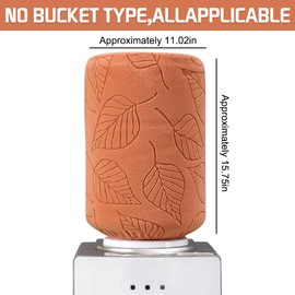5 Gallon Water Bottle Cover, Water Dispenser Barrel Dust Cover, High Stretchy 3D Leaf Water Bucket Protector Covers, Reusable Elastic Water Jug Sleeve for Home, Hotel, Restrant (Orange)