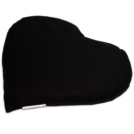 Rapeseed Cushion Heart Approx. 30 x 25 cm – Black – Heat Cushion – Grain Cushion – A Charming Gift