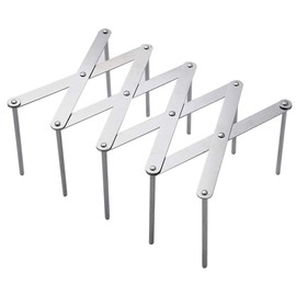 1 x Topfdeckelhalter aus Edelstahl Kühlgitter verstellbare Länge Rack Dampfgarer Regal Tablett Mehrzweck-Küchenaufbewahrung Organizer für Küche und Grills