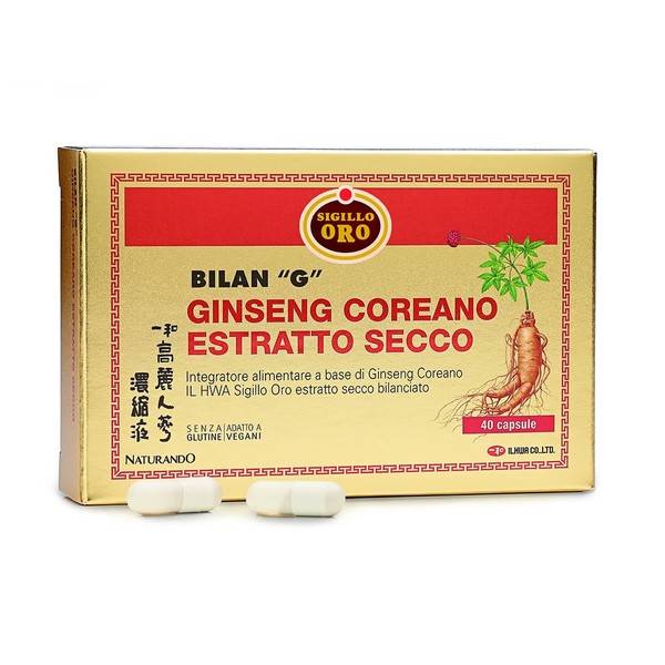 Naturando Ginseng Estratto Secco Bilan G Tonico adattogeno antiaffaticamento - 40 Capsule vegetali
