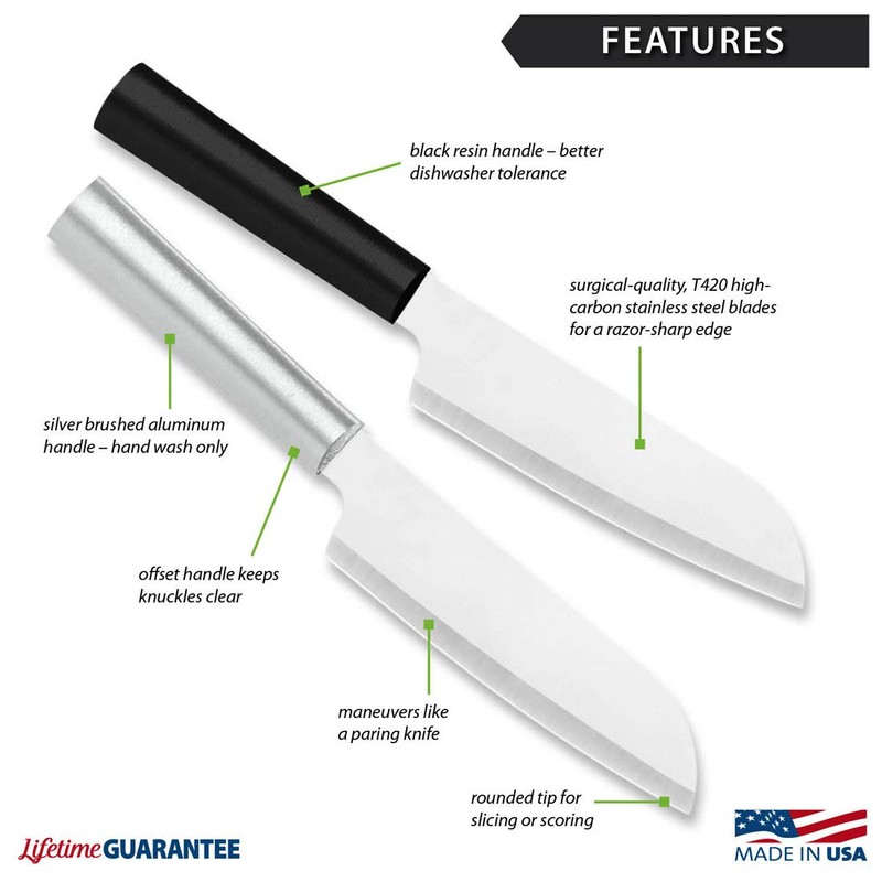 Rada Cutlery Cook’s Utility Knife (R140), 4.75" Stainless Steel Hollow