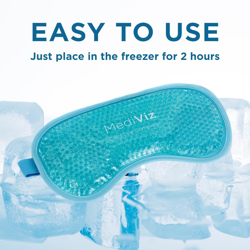 Mediviz Cooling Gel Eye Mask- Reusable Cold Eye Mask for