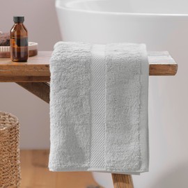 Douceur d'Intérieur, Elegance Pearl Towel (50 x 90 cm) 100% Cotton Plain