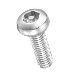 METALLIXITY Pan Head Torx Security Screws Bolts (M4-0.7x16mm) 20Pcs, Button Torx Head Machine Screws 304 Stainless Steel - for Furniture Woodworking Project, Silver Tone