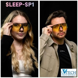 UVtech SLEEP-SP1 Blue Light Filter Sports Yellow Glasses Computer Glasses PC Gaming Bluelight Filter UV Blue Light Blocking Glasses Women Men, yellow
