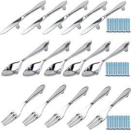 GXXMEI 15PCS Cabinet Pull, Creative Spoon Fork Knife Kitchen Cabinet Closet Drawer Pull Handles Knobs 3-Inch Center