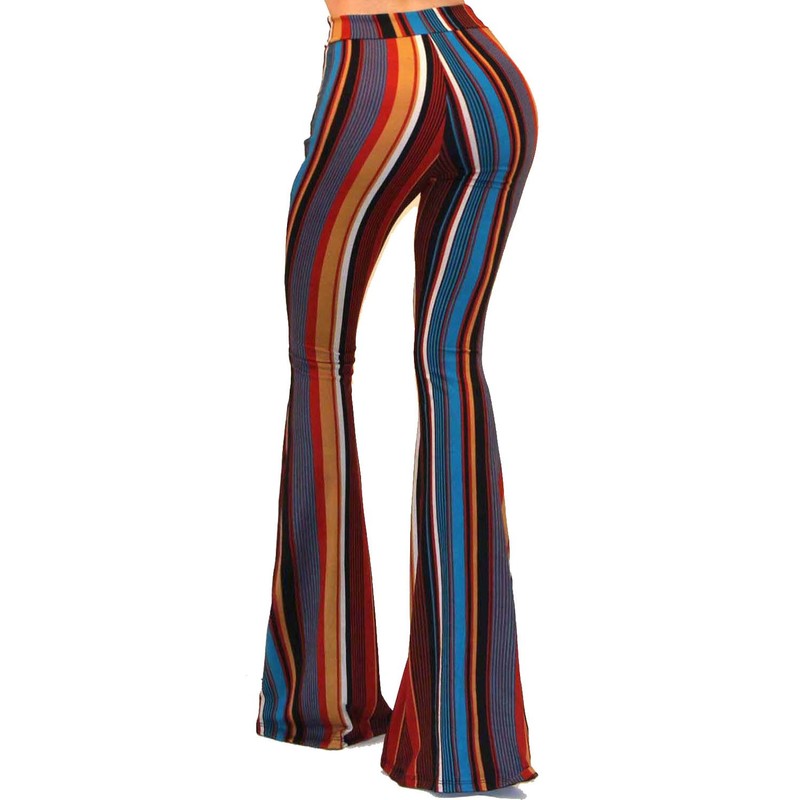 Vivicastle Women's Boho Comfy Stretchy Bell Bottom Flare Pants (FF43,