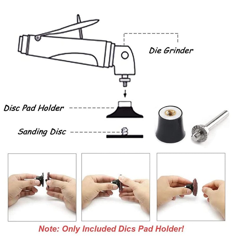 Bestgle 2pcs 1" Diameter Disc Pad Holder Quick Change Die