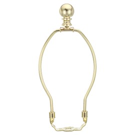 PATIKIL 7 Inch Lamp Harp with End Piece 1 Set Removable Lampshade DIY Lighting Gold Tone