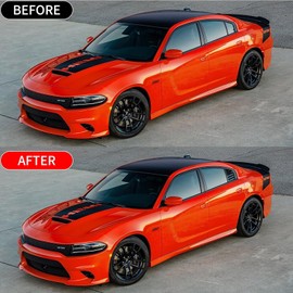 CONGCONG for Dodge Charger 2011-2022,2pcs Matte Black Rear Side Window American Flag Vinyl Decals Fit for Dodge Charger Truck Back Window.