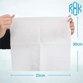 RAQK - Face Towels - 50 Pack - Ultra Soft Face Towels for Gentle Skincare – 25cm x 30cm - 100% Vegan – Clinically Tested – 100% USDA Bio-Based