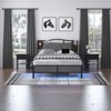 AROMUSTIME Twin XL Size Bed Frame with Upholstered Headboard &