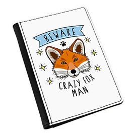 Gift Base Beware Verrückte Fuchs Mann Pass-Etui Deckel