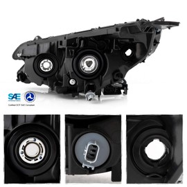 AKKON - Fits 2015-2016 Honda CR-V EX/EX-L/SE [Tube Bar] Chrome Headlight Headlamp Passenger Right Side w/LED DRL Model