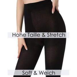 DUCMODA Colourful Tights Women's 80 Denier Elastic Fine Tights Opaque Women's Tights Pantyhose in 29 Colours, black