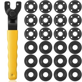 Hicarer Angle Grinder Nut Angle Grinder Wrench Kit 5/8"-11 Flange Metal Lock Nut Wrench Compatible with Dewalt/Makita/Bosch/Hitachi/Metabo(25 Pcs,Yellow)