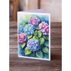 Caroline's Treasures Hydrangeas Greeting Cards Pack of 8 Blank Cards