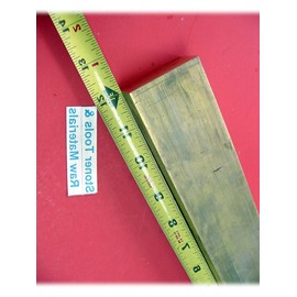 KolotovichTool 1" x 2" C360 Brass Flat BAR 12" Long Solid Plate Mill Bar Stock H02 Half Hard Industrial Metal DE-3580DU