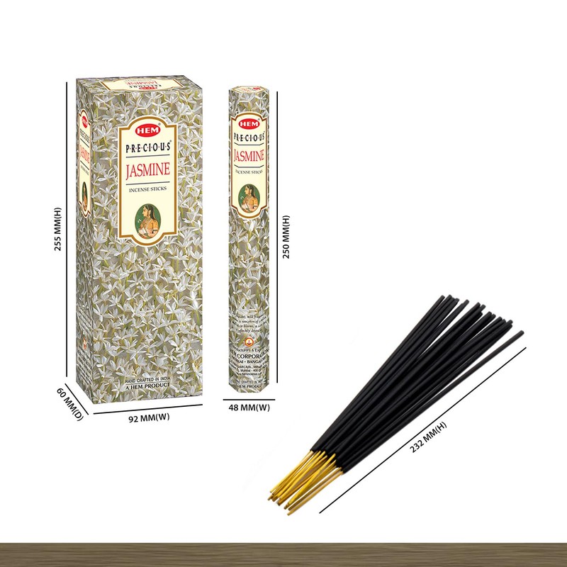 HEM Precious Jasmine Incense Sticks – 120 Count (6 Boxes