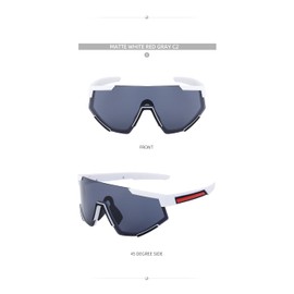 KAJILA Sunglasses Men, Mens Sunglasses for Cycling/Fishing/Traveling, Sport Sunglasses for Men with Metal Frame (2316) (2316-C2 Grey Lens)