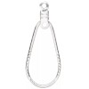 Platinum 10 Silver Plated Steel 16 Gauge 27x12.5mm Notched Teardrop