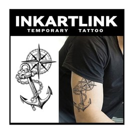 INKARTLINK Tattoo Tech, 2 Hojas Tatuaje Semi Permanente Grande, Tatuajes Temporales De Diseño De Arte Para Adultos, Dura 1-2 Semanas, Impermeable, Loo