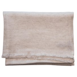 yanopurna Cashmere Scarf - Made of 100% Cashmere Wool, 68 x 190 cm, Cashmere Scarf with Checked Pattern, Handwoven from Nepal, Unisex, Hand Wash, White grey, check pattern