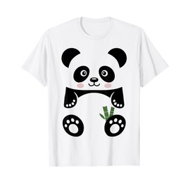 Panda Bamboo Cute Big Eyes Anime Japanese Panda Happy T-Shirt