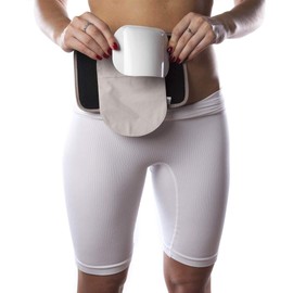 Comfizz Stoma Guard 2 Piece Set with Protective Pad is by far the most comfortable way to protect your stemma from unwanted external forces such as crowded trains and excited pets and small children