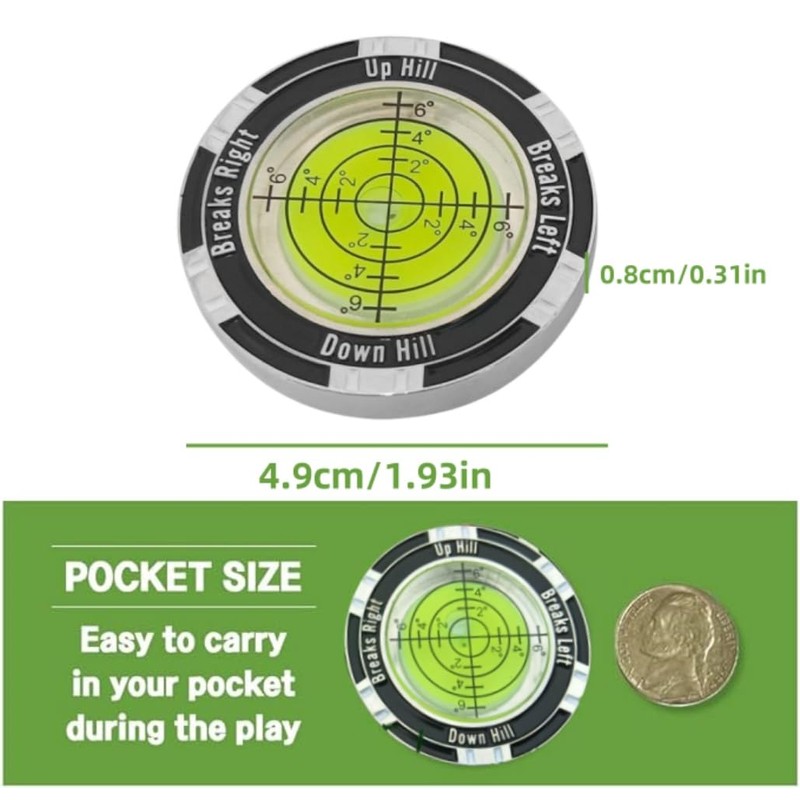 Golf Green Slope Reader, Golf Ball Marker,High Precision Golf Putting