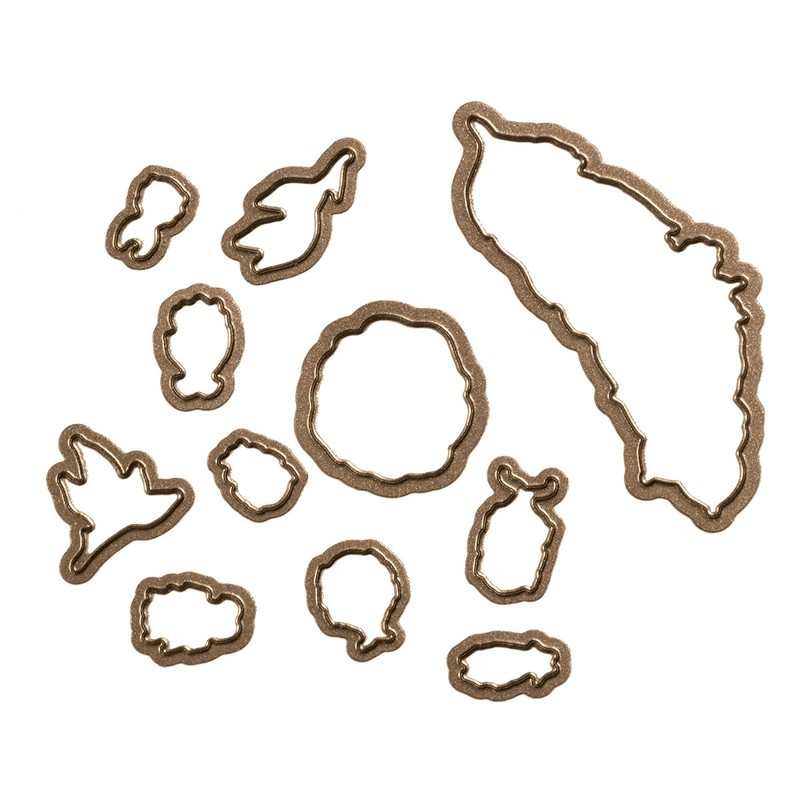 Spellbinders Feather And Beetles Stamp and Die Set, Multicoloured