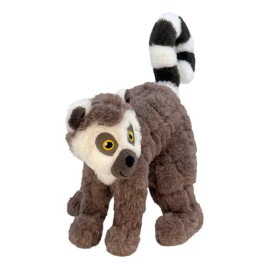 Juguete de peluche mediano Lemure de Kong Scampers para perros, color gris