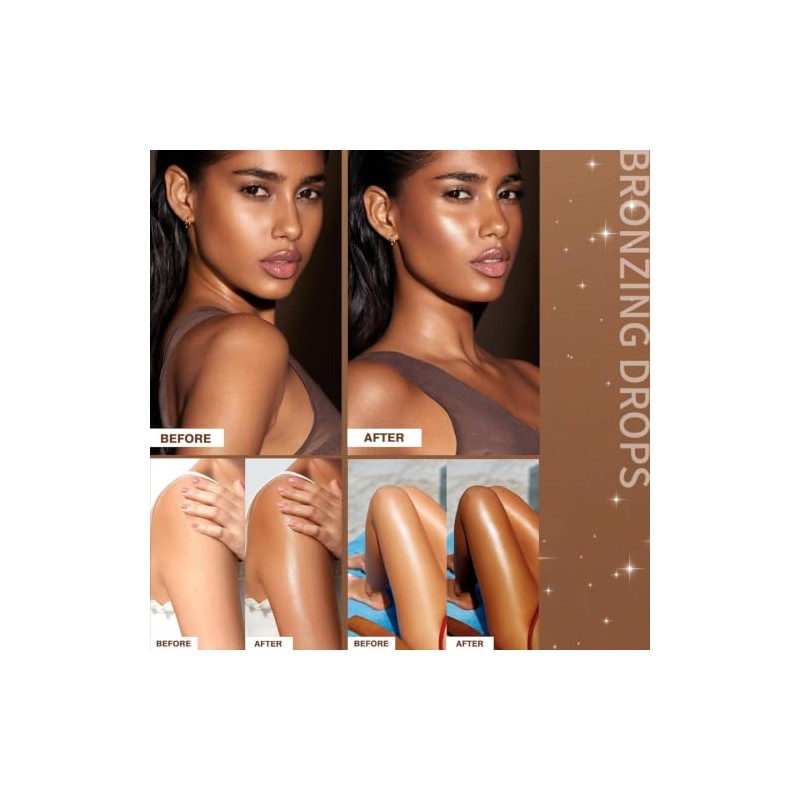 Woakess Body Shimmer Oil Iluminador Líquido Corporal Larga Duración Aceite