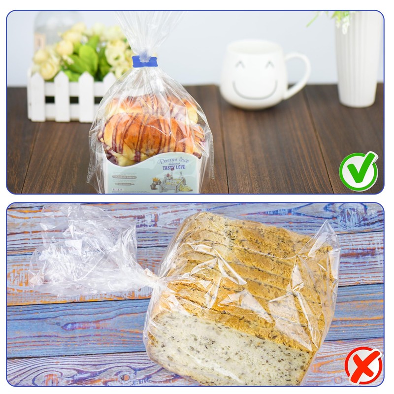 Sarini 100 Pieces Reusable Plastic Bread Clips Keep Your Food