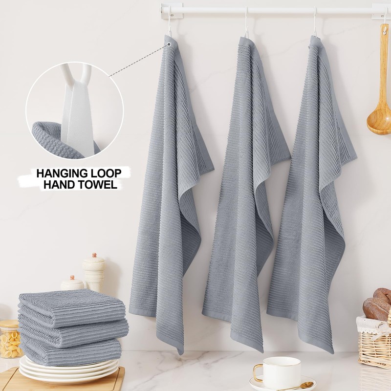 Homaxy Premium Kitchen Towels (18"x 28", 6 Pack), Large 100%
