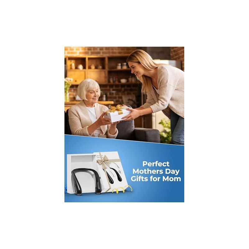 COMLIFE Portable Bladeless Neck Fan - Rechargeable Cooling Device