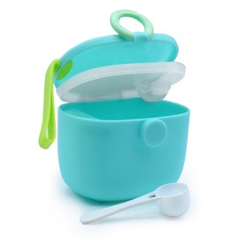 melii Baby Formula Storage Container with Integrated Scoop, Airtight, Leakproof, Portable with Handle, 400ml / 13.5oz Capacity, Blue