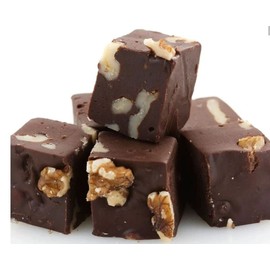 Nuts To You Sugar Free Smooth and Creamy Chocolate Walnut Fudge | Fresh Gourmet Candy | Decadent and Delicious Handcrafted Fudge - 6.6 Oz. (Pack of 1)