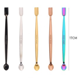 BAOFALI 5 Colors 304 Stainless Steel Craft Spoons Set for DIY Scrapbooking Glitter Embossing Powders Sequins and Other Small Embellishment Craft Cardmaking High Lighten