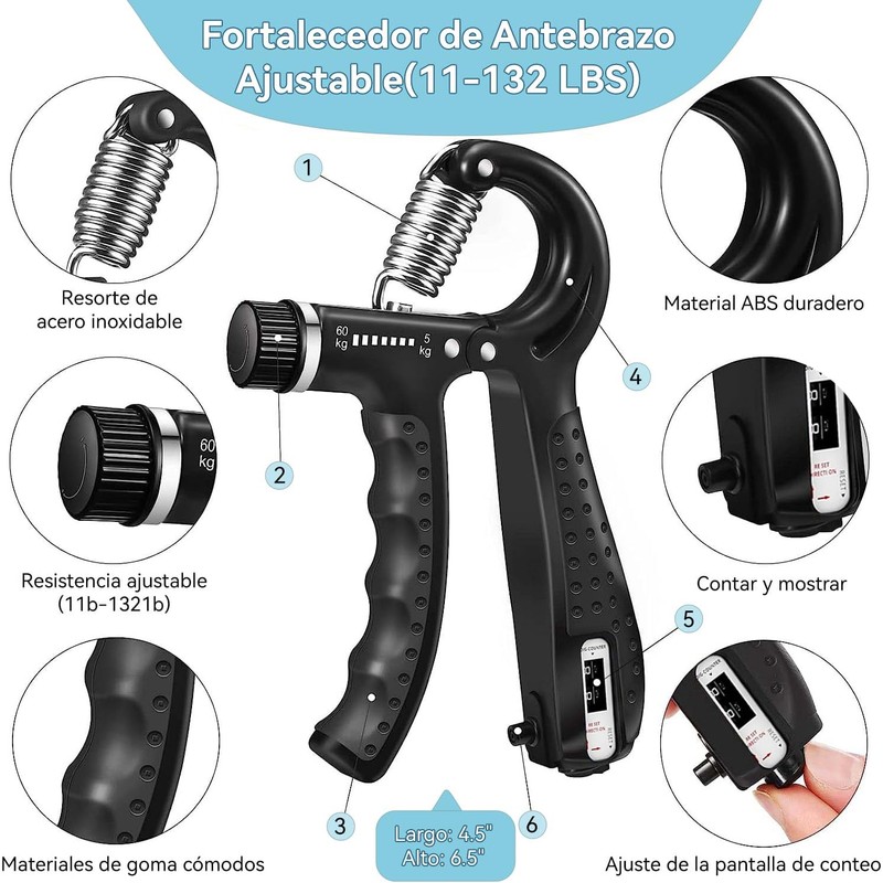 BIMOZY SWB-02 Entrenador de Fuerza de Agarre – Pack de