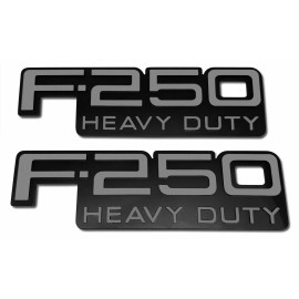 Ford 1992-1997 Ford F250 Heavy Duty Fender Emblems Badges LH RH 92-97 F-250 HD Logos