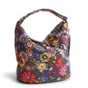 Vera Bradley Women's Premium Cotton Astoria Shoulder Bag, Colorful Bouquet,