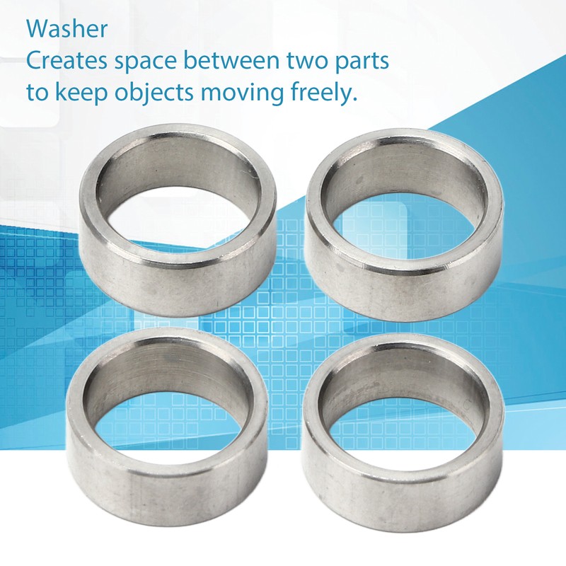 10Pcs Washer Spacer 15mm OD 12mm ID Stainless Steel Hardware