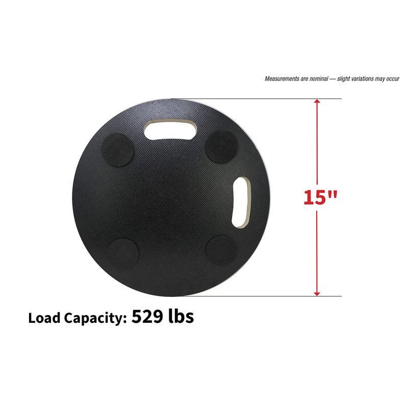 Shepherd Hardware Move-It 3363 Premier 15-Inch Round Wood Platform Dolly,