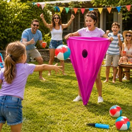 Granny Pants Yard Toss Game for Parties – Complete Outdoor Family Game Set with Balls, Pump, Stakes & Storage Bag
