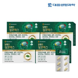 Ginkgo Max for blood circulation, 4 boxes of 120 tablets for 4 months. Ginkgo leaf extract can help improve blood circulation and memory. / 혈행엔 징코맥스 4개월분 120정 4박스 은행잎 추출물 혈행 기억력 개선에 도움을 줄수 있음