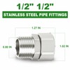TAISHER 2PCS 304 Stainless Steel Flexible Movable Connector, 1/2" Male