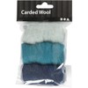 Creativ 45335 Company 10-Piece Carded Wool, Blue Harmony